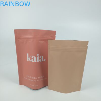 Kozmetik Plastik Stand Up Fermuar Bariyer Çantası Mat Yeniden Kapatılabilir Bitmiş