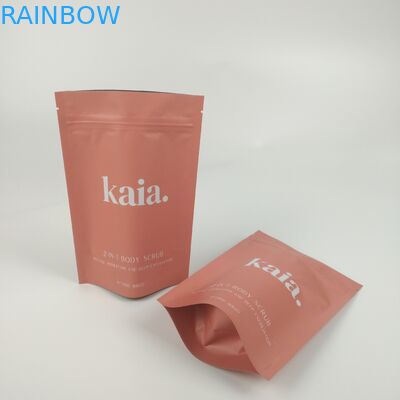 Kozmetik Plastik Stand Up Fermuar Bariyer Çantası Mat Yeniden Kapatılabilir Bitmiş