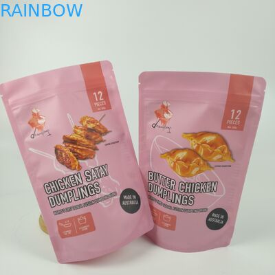 Kahve Mat Fermuarlı Özel Baskılı Bariyer Torbaları Kendinden Ayaklı Lamine