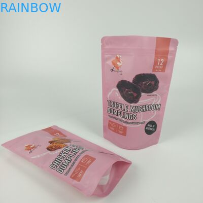 Kahve Mat Fermuarlı Özel Baskılı Bariyer Torbaları Kendinden Ayaklı Lamine