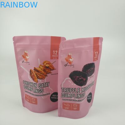 Kahve Mat Fermuarlı Özel Baskılı Bariyer Torbaları Kendinden Ayaklı Lamine