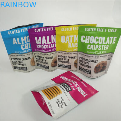 Şeker Tatlıları Fermuarlı Özel Plastik Dijital Baskılı Stand Up Torbalar