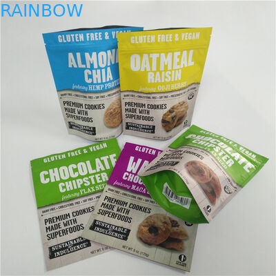 Şeker Tatlıları Fermuarlı Özel Plastik Dijital Baskılı Stand Up Torbalar