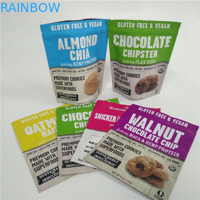 Şeker Tatlıları Fermuarlı Özel Plastik Dijital Baskılı Stand Up Torbalar