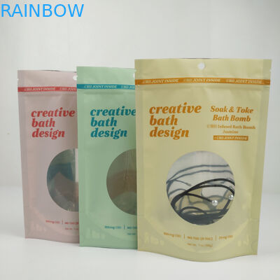 Şeffaf Pencere Mat Mylar Alüminyum Folyo Zip Kilit Torbaları Ayakta