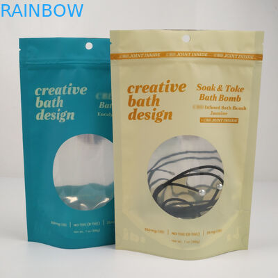 Koku Korumalı Kilitli Alüminyum Folyo Mylar Açılıp Kapanabilir Pencereli Torbalar