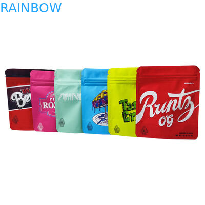 Özel Açılıp Kapanabilir Koku Korumalı Kilitli Yenilebilir Ambalaj Kılıfı Yumuşak Dokunuşlu Çocuk Dayanıklı Mylar Çanta