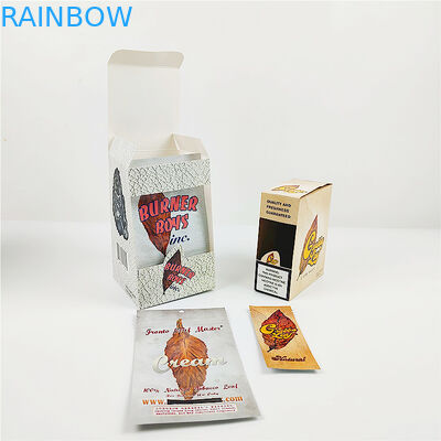 Özelleştirilmiş Logo Baskılı Kağıt kutusu Grabba Yaprağı için Grabba Yaprak Kraft Kağıt Kutuları