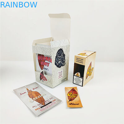 Özelleştirilmiş Logo Baskılı Kağıt kutusu Grabba Yaprağı için Grabba Yaprak Kraft Kağıt Kutuları