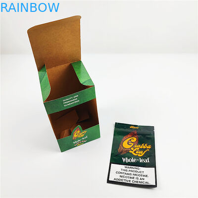 Özel baskılı alüminyum folyo doğal grabba yaprağı Kap Şapkalar için ekran ambalaj kutuları puro Ambalaj Kutusu