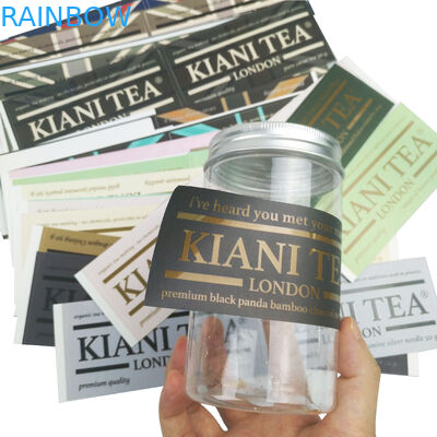 Benzersiz Özelleştirilmiş Yapışkan Su Geçirmez Etiket Gıda Ürünü Su Şişesi Özel Logo Baskılı Etiketler Etiket