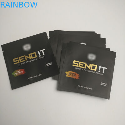 Altın Baskılı Kozmetik Sızdırmaz Torba Küçük Boy Poşet Alüminyum Folyo Plastik Snack Isı Yalıtımlı Üç Taraflı Sızdırmaz Torbalar