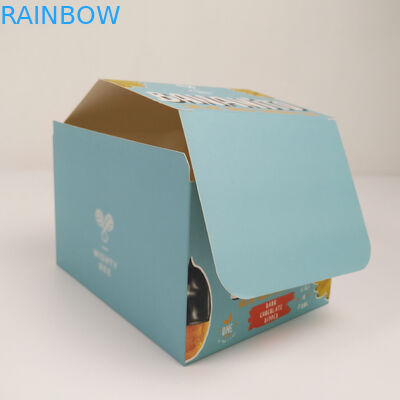 Özel Katlanır Karton Karton Gözyaşı Dışarıda Ekran Kutusu, Oluklu Mukavva PDQ Sayacı Perakende Aperatifler Kağıt Ambalaj Kutusu