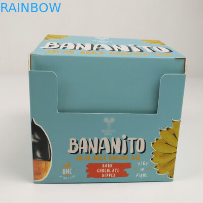 Özel Katlanır Karton Karton Gözyaşı Dışarıda Ekran Kutusu, Oluklu Mukavva PDQ Sayacı Perakende Aperatifler Kağıt Ambalaj Kutusu