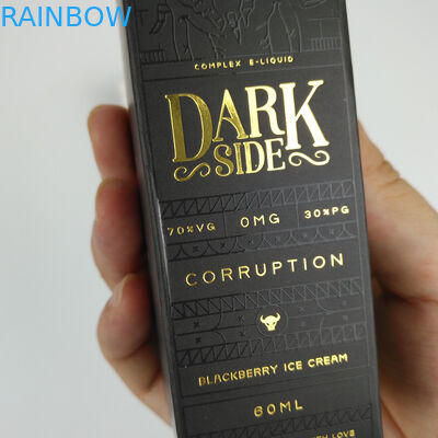 Özel Toptan Katlanabilir Küçük Siyah Lüks Sıcak Damgalama Altın Folyo Hediye Kozmetik Ambalaj Kağıt Kutusu