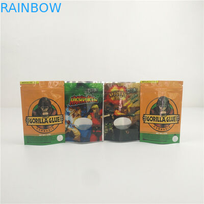 Pencere Tohumları ile Şeker Alüminyum Folyo Torbalar İçin Koku Korumalı Mylar Torbalar Stand up Kılıfı