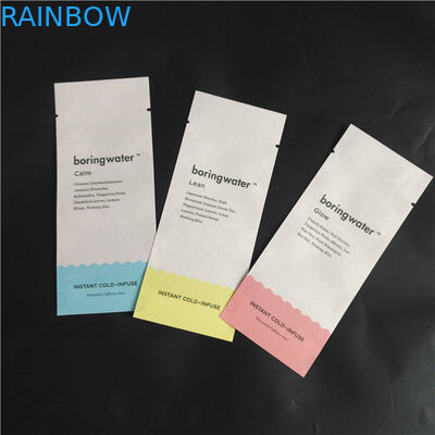 Çevre Dostu Biyobozunur Kraft Kağıt PLA Bileşik Gıda Tozu Baharat Paketleme Torbaları Üç Taraflı Mühür Torbaları