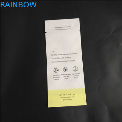 Çevre Dostu Biyobozunur Kraft Kağıt PLA Bileşik Gıda Tozu Baharat Paketleme Torbaları Üç Taraflı Mühür Torbaları