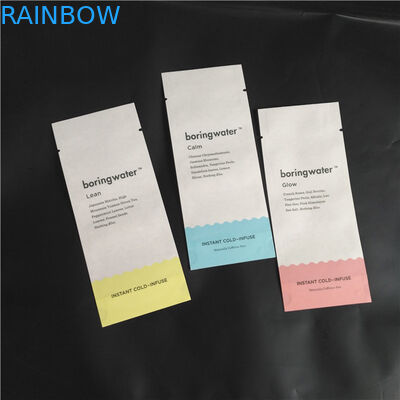 Çevre Dostu Biyobozunur Kraft Kağıt PLA Bileşik Gıda Tozu Baharat Paketleme Torbaları Üç Taraflı Mühür Torbaları