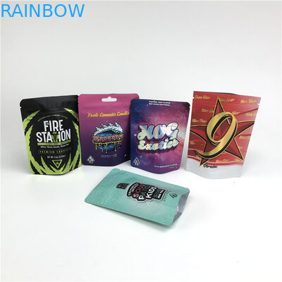 Çerezler için özelleştirilmiş Yumuşak dokunuşlu mylar kese CBD thc kenevir ürünleri Runtz Herb Yumuşak dokunuşlu kese