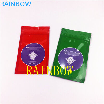 Chia Tohum Matcha tozu yenilebilir ambalaj poşeti için şeffaf pencereli özel LOGO kavrama mühürlü düz mylar folyo torbalar