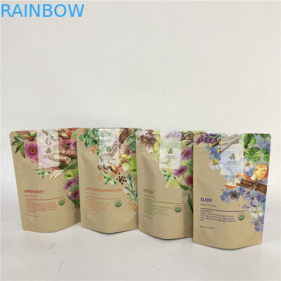 Çay / Kahve için Cmyk 1.2C MPET Stand Up Fermuar Kılıfı 1.5C PA