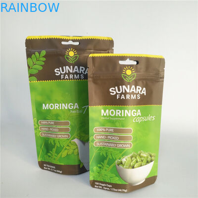 Lamine Film VMPET SGS Açılıp Kapanabilir Gıda Paketleme Torbaları Çay / Kuruyemiş İçin 110mic