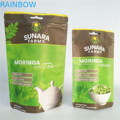 Lamine Film VMPET SGS Açılıp Kapanabilir Gıda Paketleme Torbaları Çay / Kuruyemiş İçin 110mic