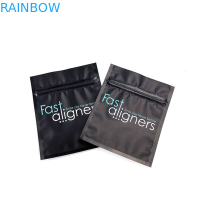 Görünmez Hizalayıcılar CMYK MOPP Yeniden Kullanılabilir Mylar Çantalar Şeffaf Ön Pencereli 120mic