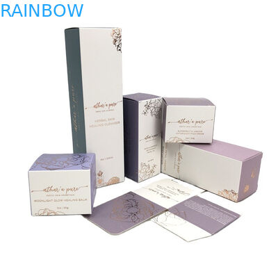 SGS CMYK Kağıt Kozmetik Ambalaj Kutuları 2oz 60ml 30ml Folyo Damgalama