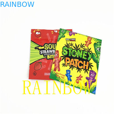 100mic Edibles CMYK Isı Yalıtımlı Mylar Folyo Kese Şekerleri 80x100mm VMPET