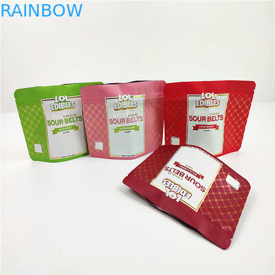 Mopp 180mic 3.5g Çerezler Mylar Çantalar SGS PET Koku Korumalı Fermuarlı Çantalar