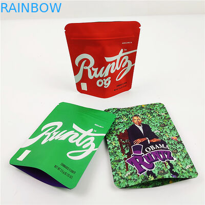 FSC BSCI CMYK Çerez Koku Korumalı Çanta 3.5g CBD Mylar Ambalaj Torbaları