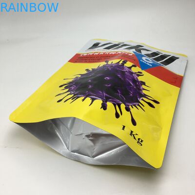 Stand Up Bileşik Lamine Alüminyum Folyo Peynir altı suyu Protein Tozu Gıda Saklama Paketleme Torbaları Kilitli 1kg Gıda Tozu Torbaları