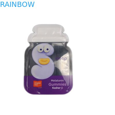 Cb Özel Şekil 3 Yan Mühür Folyo Ambalaj Sakızlı Şeker Düz Çanta Özel Plastik Torbalar Ambalaj Kilitli Torba