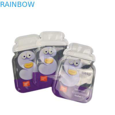 Toptan Düzensiz Şekil Plastik Kilitli Özel Logo Cb Yenilebilir Sakızlı Çanta Torbalar Ambalaj