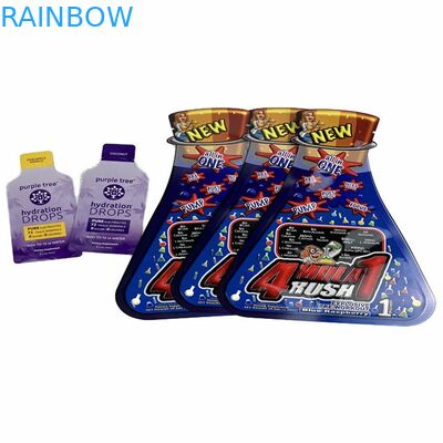 Dijital Baskı Özel Şekil Küçük Plastik Düz Çantalar CBD Sakızlı Şeker Aperatif Kılıfı Fıstık Ezmesi Poşet