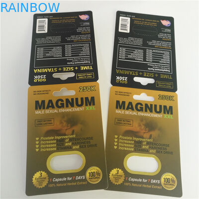 ISO Magnum Seks Hapları Paketleme CMRK Rhino 69 Erkek Geliştirme Blister Kartları