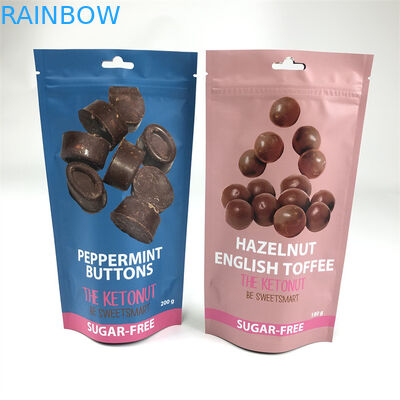 CMYK 110mic Fermuar Stand Up Kılıfı Yenilebilir Kenevir Çocuk Korumalı Mylar Çantalar