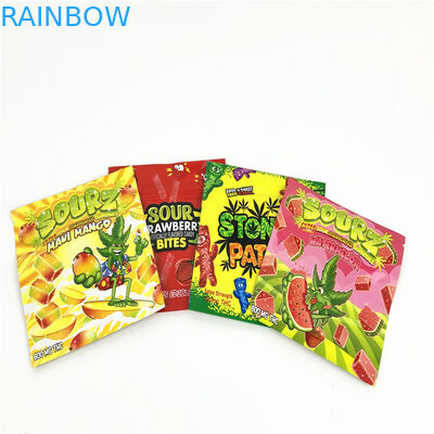 1lb 3.5g Plastik MOPP VMPET UV Spot Kılıfı 120mic Çocukların Açamayacağı Mylar Kilitli Çanta