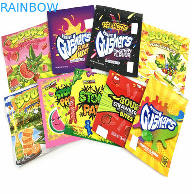 120mic CMYK Yeniden Kullanılabilir Zip Kilit çantası Çocuklara Dayanıklı Çıkış Mylar Çantaları