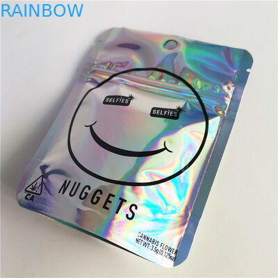 3.5g Cbd Bitkisel Tütsü Ambalaj Mat Parlak 12C VMPET Cbd Fermuarlı Çanta