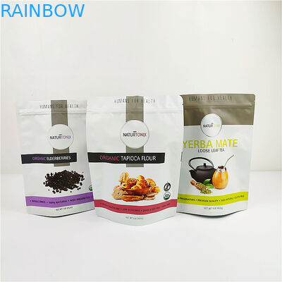 Gravür 120mic Lamine Stand Up Hologram Çantalar VMPET MOPP Plastik Ambalaj Torbası