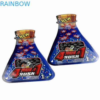 Dijital Baskı Özel Şekil Hindistan Cevizi Yağı Poşet Mylar Gıda Düz Çanta Aperatif Şeker Kılıfı Yabani Otlar Için Çiçek