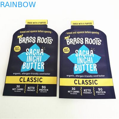 Dijital Baskı Özel Şekil Hindistan Cevizi Yağı Poşet Mylar Gıda Düz Çanta Aperatif Şeker Kılıfı Yabani Otlar Için Çiçek