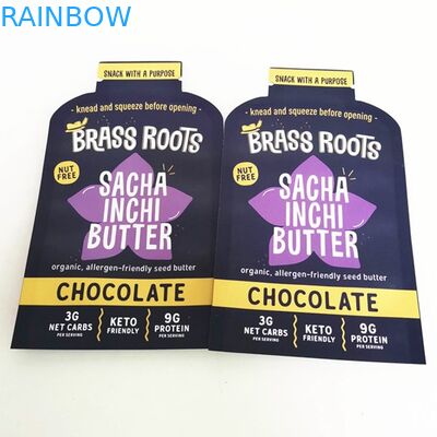 Dijital Baskı Özel Şekil Hindistan Cevizi Yağı Poşet Mylar Gıda Düz Çanta Aperatif Şeker Kılıfı Yabani Otlar Için Çiçek