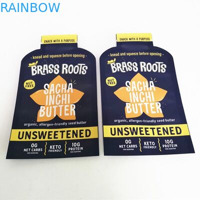 Dijital Baskı Özel Şekil Hindistan Cevizi Yağı Poşet Mylar Gıda Düz Çanta Aperatif Şeker Kılıfı Yabani Otlar Için Çiçek