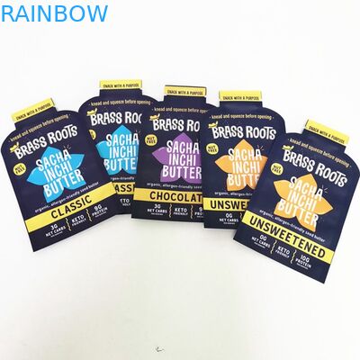 Dijital Baskı Özel Şekil Hindistan Cevizi Yağı Poşet Mylar Gıda Düz Çanta Aperatif Şeker Kılıfı Yabani Otlar Için Çiçek