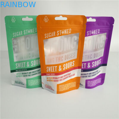 Özel Baskılı Kenevir Yağı Şerit Folyo Mylar Weeds Vape Kalem Paketi Gummies Şeker Torbaları CBD Kapsül Paketleme Çantası