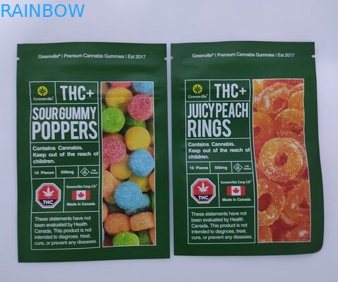 1g 4g 7g 10g Alüminyum Folyo Arkadaşları Ambalaj Çantası CBD gummies kese delta 8 Fermuarlı koku geçirmez çanta
